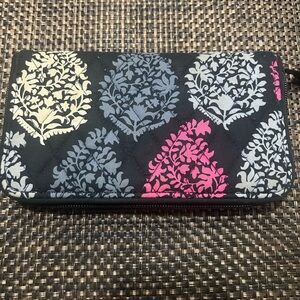 Vera Bradley Black and Pink Floral Wallet
